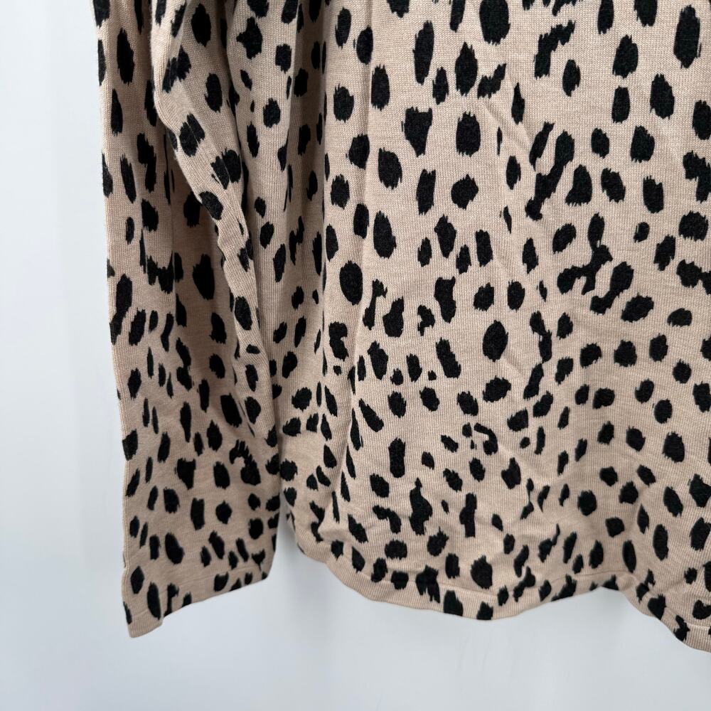 CHICO’S Sweater SZ Large (Chico’s SZ2) Animal Print Cheetah Pullover Office Work - Picture 8 of 11